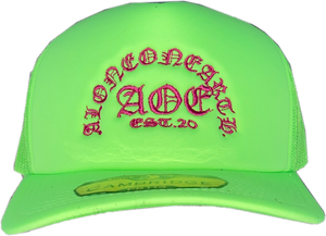 TRUCKER HAT (Lime Green & Hot Pink)